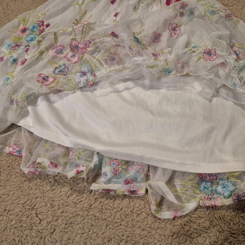 Zunie Girl's Embroidered Floral Party Dress Size 7 EUC - Picture 8 of 11